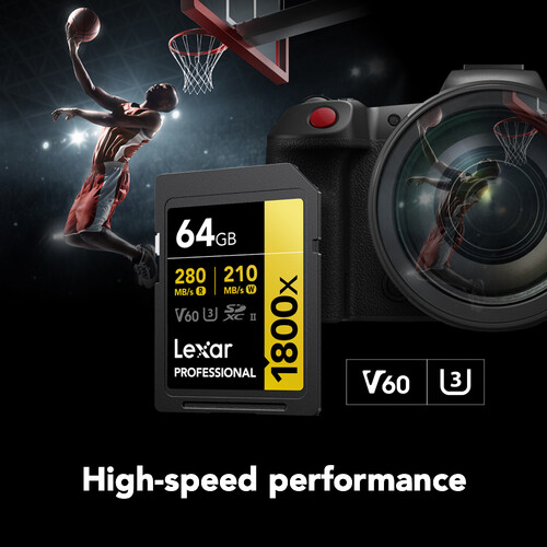 Lexar 64GB Professional 1800x UHS-II SD - 4